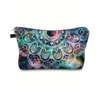 Mateju 4PC Neceser Maquillaje, Neceser Mujer, Neceser Hombre, Neceser Viaje, Portátil para Viaje Bolsas, Neceser Maquillaje Pequeño, para Compras, Viajes (Mandala)