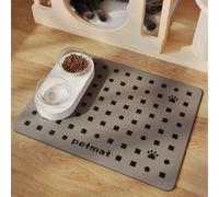 Mateju Alfombra Alimentación para Perros y Gatos, Diatomáceas Alfombrilla para Comedero, Cuadrado Estilo Impermeable Antideslizante Tapete para Comederos de Mascotas (Camello,30x50cm)