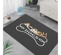 Mateju Alfombrilla de Enfriamiento para Mascotas, Alfombra Refrescante para Perros Gatos, Colchonetas Patrón de Cachorro Lindo Cama Fria de Verano Lavable Perros Gatos (Hueso,65x90cm)