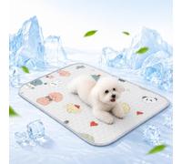 Mateju Alfombrilla Refrescante para Perros Gato, Colchoneta de Enfriamiento Autoenfriante para Mascotas, Respirable Lavable Manta Refrescante Perros para Verano (Cachorro,30x20cm)