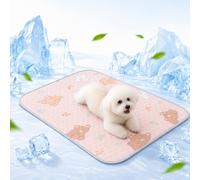 Mateju Alfombrilla Refrescante para Perros Gato, Colchoneta de Enfriamiento Autoenfriante para Mascotas, Respirable Lavable Manta Refrescante Perros para Verano (Oso,30x20cm)