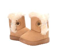 Mateju Ante Botas Nieve Niña, Botas Nieve Niño, Outdoor Calentar Forro polar Interno Zapatillas Invierno para Dar Calor, Para Niños, Adolescentes Otoño Invierno (Caqui,25)