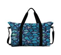 Mateju Bolsa de Viaje 3D Playa de Verano,Bolsa Deporte Plegable Multifunción Grande,Mochila Gimnasio Mujer Hombres con Correa Ajustable & Asas Dobles,para Gimnasio,Viajes,Diario (Concha Marina 1)