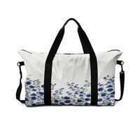 Mateju Bolsa de Viaje con Imprimir Flores, Bolsa de Gimnasia Unisex Plegable Multifunción, Equipaje de Mano con Correa Ajustable para Gimnasio (Flores 2,56.5x6.3x12.99cm)