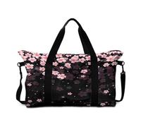 Mateju Bolsa de Viaje Estilo Sakura Japonés,Bolsa Deporte Plegable Multifunción Grande,Mochila Gimnasio Mujer Hombres con Correa Ajustable & Asas Dobles,para Gimnasio,Viajes,Diario (Sakura 5)