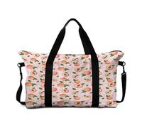 Mateju Bolsa de Viaje Frutas Tropicales, Bolsa Deporte Plegable Multifunción Grande, Mochila Gimnasio Mujer Hombres con Correa Ajustable & Asas Dobles, para Gimnasio,Viajes,Diario (Melocotón)