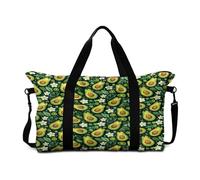 Mateju Bolsa de Viaje Frutas Tropicales, Bolsa Deporte Plegable Multifunción Grande, Mochila Gimnasio Mujer Hombres con Correa Ajustable & Asas Dobles, para Gimnasio,Viajes,Diario (Avocat)