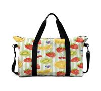 Mateju Bolsa de Viaje Frutas Tropicales, Bolsa Deporte Plegable Multifunción Grande, Mochila Gimnasio Mujer Hombres con Correa Ajustable & Asas Dobles, para Gimnasio,Viajes,Diario (Fruta)