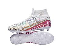 Mateju Botas de Fútbol para Niños, Vistoso Zapatos de Fútbol Unisex Entrenamiento al Aire Libre Cesped Artificial Zapatillas de Fútbol Spike Adolescentes Ligeros Zapatillas Deportivas