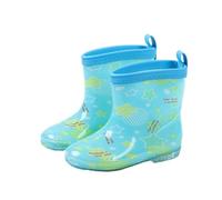 Mateju Botas de Lluvia para Niños, Zapatos Lluvia Niña Botas de Agua Niño Unisex de Goma PVC Impermeable Talla 24-28 EU Rain Boots Duradero Suela Antideslizante (Estrella verde,26)