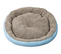 Mateju Cama para Perro Donut, Cojín Redonda Peluche Perro, Interior Cojín para Gatos de Felpa Suave y Cómoda Cama para Mascotas Lavable para Medianos y Pequeños (Azul,Diámetro 45cm)