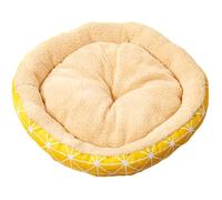 Mateju Cama para Perro Donut, Cojín Redonda Peluche Perro, Interior Cojín para Gatos de Felpa Suave y Cómoda Cama para Mascotas Lavable para Medianos y Pequeños (Amarillo,Diámetro 45cm)