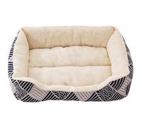 Mateju Cama Peluche Perro con Base Antideslizante, Cojín para Gatos de Felpa Rectangular Suave y Cómoda Cama para Mascotas Sofá para Mascotas para Medianos y Pequeños (Azul,44x32x10.5cm)