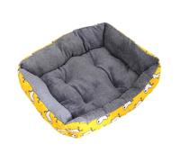 Mateju Cama Peluche Perro Rectangular, Cojín para Gatos de Felpa, Suave y Cómoda Cama para Mascotas, Mantener Caliente Sofá para Mascotas para Medianos y Pequeños (Pato Amarillo,3XL-90 * 70cm)