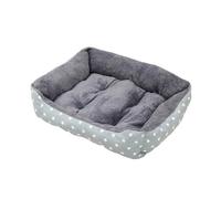 Mateju Cama Peluche Perro Rectangular, Cojín para Gatos de Felpa, Suave y Cómoda Cama para Mascotas, Mantener Caliente Sofá para Mascotas para Medianos y Pequeños (Estrellas Azul Claro,3XL-90 * 70cm)