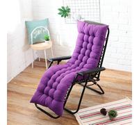 Mateju Cojín para Tumbona de Jardín, Suave Cómodo Cojín Reclinable Colchoneta para Tumbonas, Ideal para Exterior Sillas Balcón Playa Terraza -8 Colores (Morado,45x90cm)