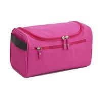Mateju Color Sólido Neceser Maquillaje, Neceser Mujer, Neceser Hombre, Neceser Viaje, Portátil para Viaje Bolsas, Neceser Maquillaje Pequeño, para Compras, Pareja (Rosa roja,2PCS)