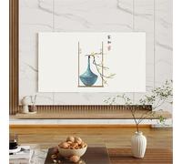 Mateju Cubierta Antipolvo para TV Estilo Chino Cubierta Antipolvo Universal Funda para Televisor Elástico Cubierta de Televisión Protector Pantalla de Funda para 32-85 Pulgadas (32-39pulgadas,Florero)