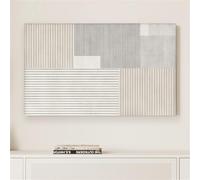 Mateju Cubierta Antipolvo para TV,Lindo Estilo Crema Cubierta Antipolvo Universal,Funda para Televisor Elástico,Cubierta de Televisión,Pantalla de Funda para 32a85 Pulgadas (55-65 Pulgadas,Líneas)