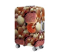 Mateju Cubierta de Equipaje, 18"-32" Funda Maleta Impresión 3D de Conchas Funda de Maleta con Cremallera Lavable Cubierta de Equipaje Protectora para la Mayoría de Equipaje (Rojo,L)