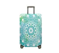 Mateju Cubierta de Equipaje Elástico, Impresión de Mandalas en 3D Funda Maleta 18-32 Pulgadas Funda de Maleta, Lavable Resistente Cubierta de Equipaje Protectora (Mandala C,L)