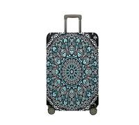 Mateju Cubierta de Equipaje Elástico, Impresión de Mandalas en 3D Funda Maleta 18-32 Pulgadas Funda de Maleta, Lavable Resistente Cubierta de Equipaje Protectora (Negro,S)