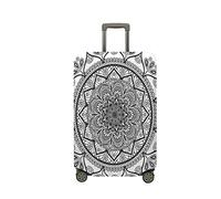Mateju Cubierta de Equipaje Elástico, Impresión de Mandalas en 3D Funda Maleta 18-32 Pulgadas Funda de Maleta, Lavable Resistente Cubierta de Equipaje Protectora (Blanco,S)