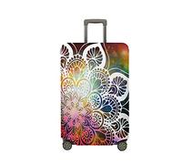 Mateju Cubierta de Equipaje Elástico, Impresión de Mandalas en 3D Funda Maleta 18-32 Pulgadas Funda de Maleta, Lavable Resistente Cubierta de Equipaje Protectora (Mandala F,L)