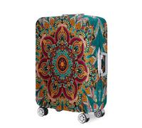 Mateju Cubierta de Equipaje, Funda Maleta 18-32 Pulgadas, Funda de Maleta con Cremallera, Lavable Mandalas de Vivos Colores 3D Cubierta de Equipaje Protectora para Equipaje (M,Azul Oscuro)