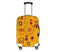 Mateju Cubierta de Equipaje, Funda Maleta 19-32 Pulgadas, Funda de Maleta con Cremallera, Patrón Tribal Domésticos Cubierta de Equipaje Protectora (Pictogramas,S)