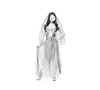 Mateju Disfraces de Halloween,Horror Cadaver Vampiresa Reina Novia Carnaval Mujer Disfraz Fantasma de la Oscuridad para Hombres (L,Blanco)