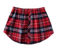 Mateju Extensores de Camisa Falsa Mujer Falda Falsa, S-5XL Extensores de Camisa para Mujer Ajustable Cintura Elástica Parte Superior Inferior para Usar en Bajo Capas (Cuadros Rojos,5XL)