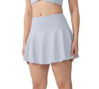 Mateju Falda Deportiva Mujer, Verano Faldas Cortas Plisada Cintura Alta Elástica, Falsas Anti-exposición Minifalda Deportiva Transpirable Secado Rápido para Running Yoga (Azul Claro,L)