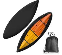 Mateju Funda de Kayak Rigido, Funda de Kayak Protector Universal para Impermeable para Barco de Pesca,Kayak Rigido,Canoe,Tabla Padel Surf (Negro,5.6-6.0m/18.3ft-19.6ft)