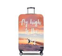 Mateju Funda Maleta Grande Elástico, Paisaje Textual Cubierta de Equipaje Lavable Cubierta de Equipaje Protectora, Funda Maleta para 18-32 Pulgadas (Paisaje 2,XL)