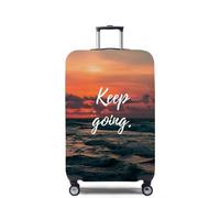 Mateju Funda Maleta Grande Elástico, Paisaje Textual Cubierta de Equipaje Lavable Cubierta de Equipaje Protectora, Funda Maleta para 18-32 Pulgadas (Paisaje 5,XL)