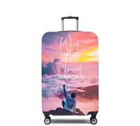 Mateju Funda Maleta Grande Elástico, Paisaje Textual Cubierta de Equipaje Lavable Cubierta de Equipaje Protectora, Funda Maleta para 18-32 Pulgadas (Nubes,S)
