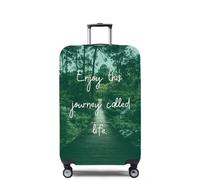 Mateju Funda Maleta Grande Elástico, Paisaje Textual Cubierta de Equipaje Lavable Cubierta de Equipaje Protectora, Funda Maleta para 18-32 Pulgadas (Puente levadizo,M)