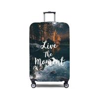 Mateju Funda Maleta Grande Elástico, Paisaje Textual Cubierta de Equipaje Lavable Cubierta de Equipaje Protectora, Funda Maleta para 18-32 Pulgadas (Paisaje 4,S)