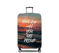 Mateju Funda Maleta Grande Elástico, Paisaje Textual Cubierta de Equipaje Lavable Cubierta de Equipaje Protectora, Funda Maleta para 18-32 Pulgadas (Paisaje 6,L)