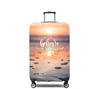 Mateju Funda Maleta Grande Elástico, Paisaje Textual Cubierta de Equipaje Lavable Cubierta de Equipaje Protectora, Funda Maleta para 18-32 Pulgadas (Paisaje 1,M)