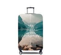 Mateju Funda Maleta Grande Elástico, Paisaje Textual Cubierta de Equipaje Lavable Cubierta de Equipaje Protectora, Funda Maleta para 18-32 Pulgadas (Cañón,M)