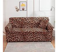 Mateju Fundas Sofás Elástica de 1 2 3 4 Plazas Universal Sofá Protector Tela Elástico Impreso Decorativas Funda Cubre (Estampado de Leopardo,3 plazas - 190-230cm)