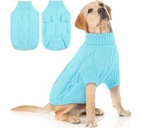 Mateju Jersey Perro Grandes Pequeño Mediano Grande, Color Sólido Jersey para Perros, Invierno Ropa Perritos Dog Sweater Punto Abrigo para Cachorro Gatos Mascotas (Azul Cielo,XS)