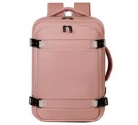 Mateju Mochila de Cabina Avión 40x25x20cm, Equipaje de Mano Extensible con Bolsillo para Portátil, Mochila Portátil Ligera para Viajes, Trabajo, Negocios (Rosa)