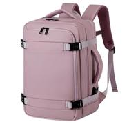 Mateju Mochila de Cabina Avión 40x25x20cm, Equipaje de Mano Extensible con Bolsillo para Portátil, Mochila Portátil Ligera para Viajes, Trabajo, Negocios (Morado)