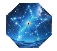 Mateju Parapluie Pliant Automatique Anti-UV - Compact Portable 3D Ciel Étoilé pour Mariage Golf Homme Femme Enfant (Paisaje Estrellado)