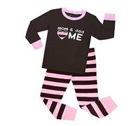 Mateju Pijamas de Manga Larga para Niños, Pijamas Dos Piezas Bebe Niño y Niña Otoño Suave Y Cómoda Ropa 100% Algodón Ajuste Ceñido Mantener Caliente Camisa + Pantalón para 0-4 años (4T,F)