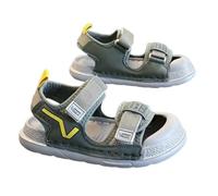 Mateju Sandalias Chico Verano con Punta Abierta, Sandalias Barefoot Niños, Zapatos Ligero Cómodo Zapatillas para Playa, Caminary Uso Diario (Verde,27)