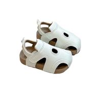 Mateju Sandalias Chico Verano con Punta Abierta, Sandalias Barefoot Niños, Zapatos Ligero Cómodo Zapatillas para Playa, Caminary Uso Diario (Blanco,34)